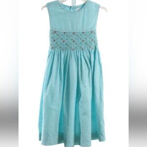 Edgehill Collection Sz 18 M smocked embroidered sleeveless spring summer dress